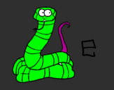 Desenho Serpente pintado por caique