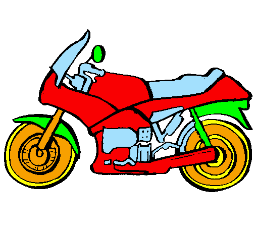 Desenho Motocicleta pintado por irado