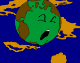 Desenho Terra doente pintado por gabrielle