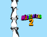 Desenho Madagascar 2 Pingüinos pintado por nicole