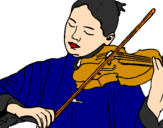 Desenho Violinista pintado por stefania