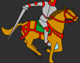 Desenho Cavaleiro a cavalo IV pintado por wagner