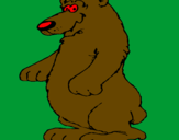 Desenho Urso pintado por joão ricardo c f