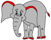 Desenho Elefante feliz pintado por simontaborda-12@hotmail.c