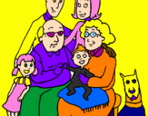 Desenho Família pintado por giovanna
