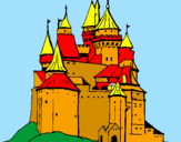 Desenho Castelo medieval pintado por castelo