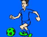 Desenho Jogador de futebol pintado por matheus