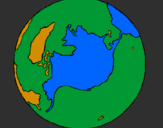 Desenho Planeta terra pintado por gabriel