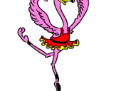 Desenho Avestruz em ballet pintado por millena
