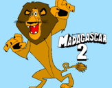 Desenho Madagascar 2 Alex pintado por Luiz Augusto