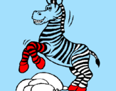 Desenho Zebra a saltar pedras pintado por ggfhj