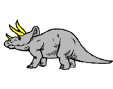 Desenho Triceratops pintado por jacaré
