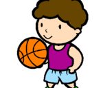 Desenho Jogador de basquete pintado por matilde