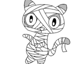 Desenho O gato momia pintado por jean