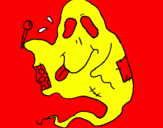 Desenho Fantasma guloso pintado por vinicius