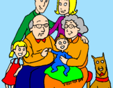 Desenho Família pintado por gemaika