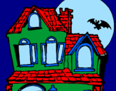 Desenho Casa do mistério pintado por sofia 