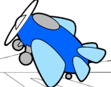 Desenho Avião pequeno pintado por aviãozinho 1