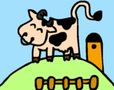 Desenho Vaca feliz pintado por miss cat*