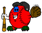 Desenho Bola de basebol pintado por xiko