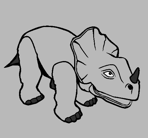 Desenho Triceratops II pintado por novinha de 14
