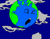 Desenho Terra doente pintado por cid