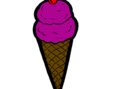 Desenho Cone de gelado pintado por KARLA