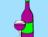 Desenho Vinho pintado por juliana