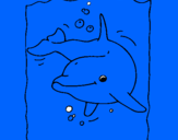 Desenho Golfinho pintado por asd