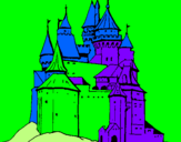 Desenho Castelo medieval pintado por Eduardo