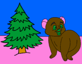Desenho Urso e abeto pintado por VARYVFHGHFYRYRUGUHHHHHHHU