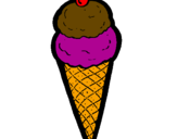 Desenho Cone de gelado pintado por Ana Marcely