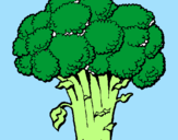 Desenho Brócolos pintado por isabela