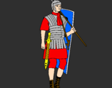 Desenho Soldado romano pintado por david