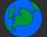 Desenho Planeta terra pintado por pedro