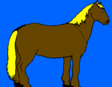 Desenho Cavalo tranquilo pintado por Nathiely