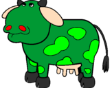 Desenho Vaca pensativa pintado por fatima gabriel
