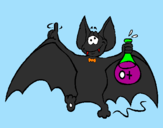 Desenho Morcego tonto pintado por katy