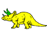 Desenho Triceratops pintado por Mayara