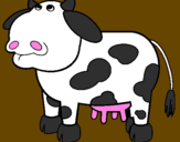 Desenho Vaca pensativa pintado por NR7