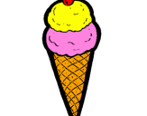 Desenho Cone de gelado pintado por Elane