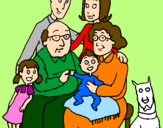 Desenho Família pintado por hhgkhjy