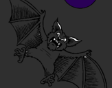 Desenho Morcego cão pintado por henrique