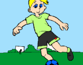Desenho Jogar futebol pintado por rf