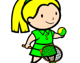 Desenho Rapariga tenista pintado por TATIANA