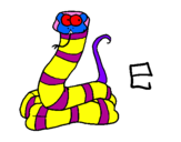 Desenho Serpente pintado por cagalhota sem pila