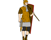 Desenho Soldado romano pintado por tokwikt