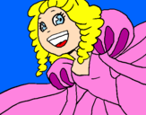 Desenho Princesa risonha pintado por gui