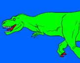 Desenho Tiranossaurus Rex pintado por jv