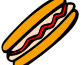 Desenho Frankfurter pintado por Hotdog